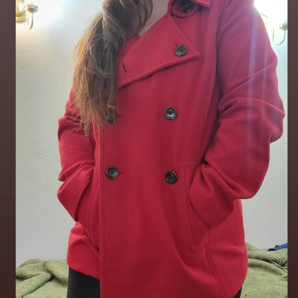 Red Pea Coat
